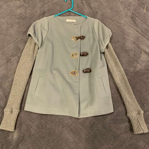 Unique jacket with sweater sleeves. Size S. Gorgeous piece, but need M. NWOT - Picture 1 of 4